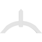 Ekena Millwork Archdale Architectural Grade PVC Gable Bracket, 60"W x 35"H x 4"D x 6"F, 14/12 Pitch GBP060X35X0406ARC00 - alternate 2
